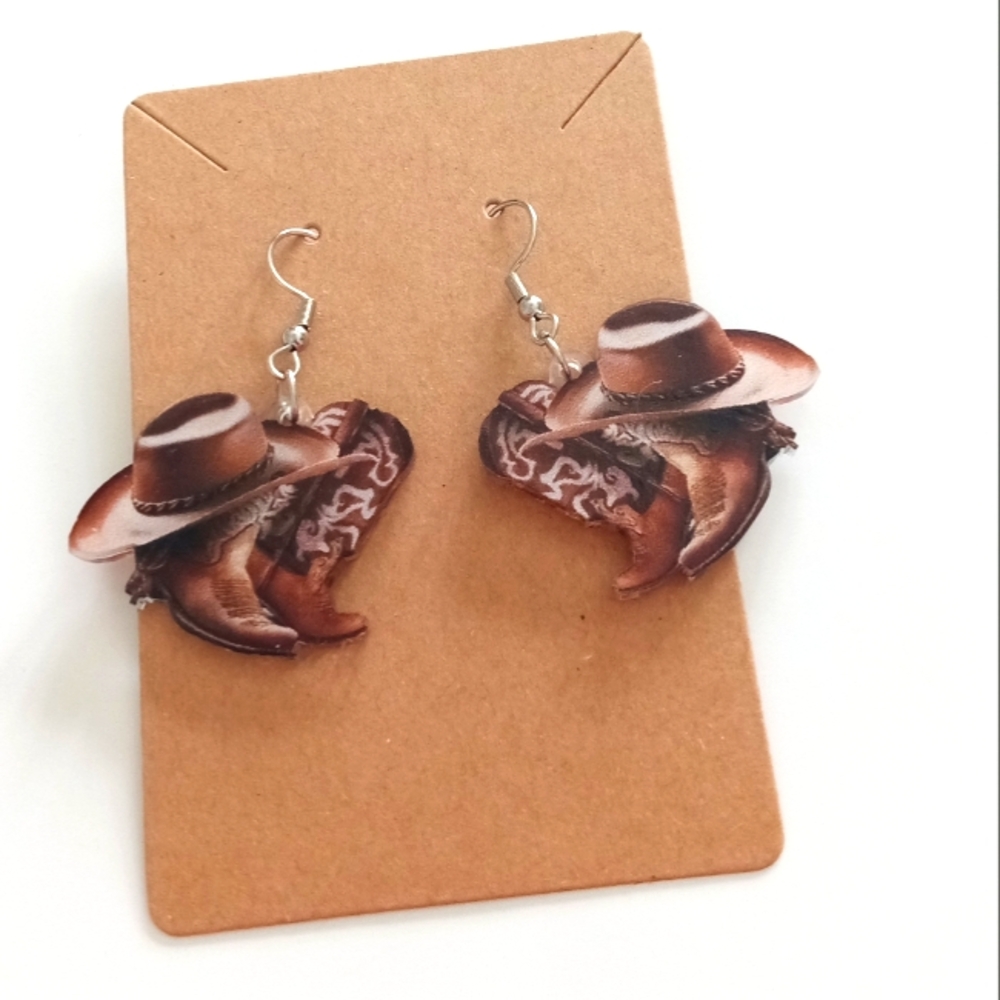 Cowboy Hat and Boot Earrings